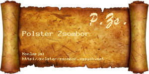 Polster Zsombor névjegykártya